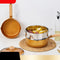 Golden Aluminum Saucepan With Steamer