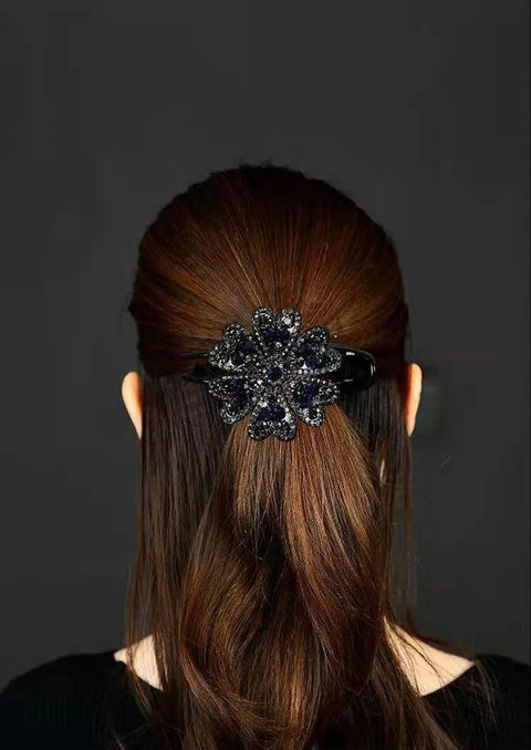 Flower Rhinestone Hair Clip
