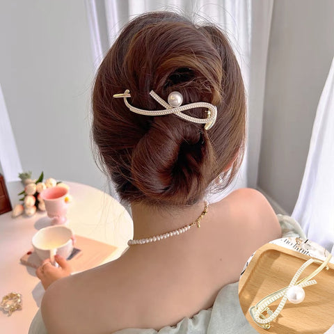 Elegant Rhinestone Metal Hair Pin