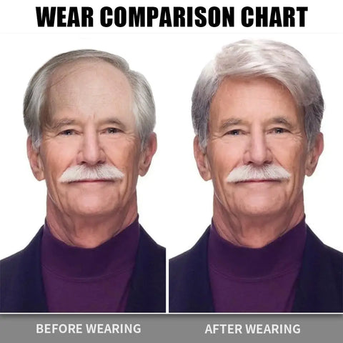Grey Hair Men Wig
