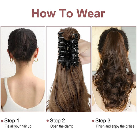 25 Styles 22Inch Long Wavy Claw Clip