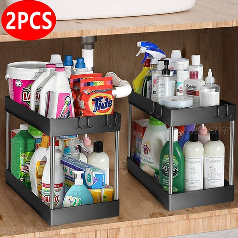 1/2 PCS Under Sink Storage Shelf