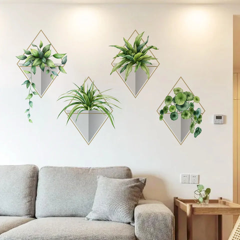Green Plant Pattern Wall Sticker