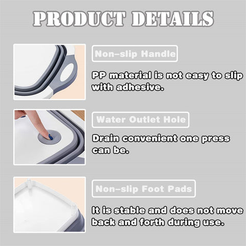 3 in 1 Collapsible Cutting Board