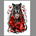 Beauty Wolf Tattoo Sticker