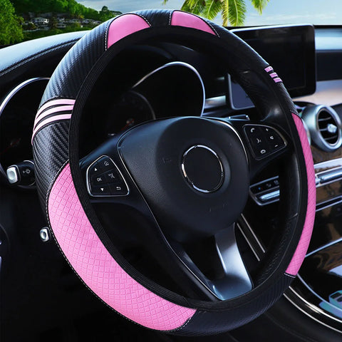 PU Leather Steering Wheel Cover