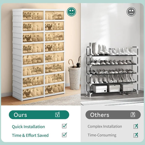 Shoe Cabinet with Magnetic Door