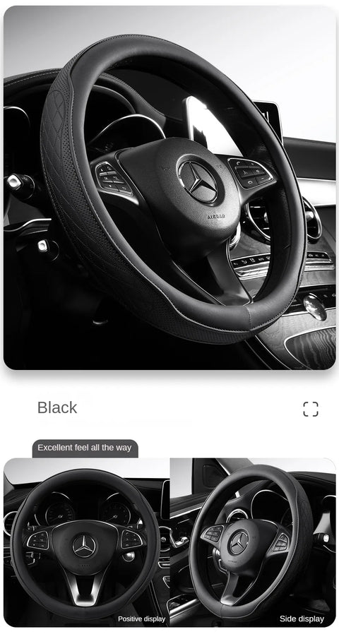 Leather Steering Wheel Cover