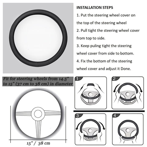 Leather Steering Wheel Cover