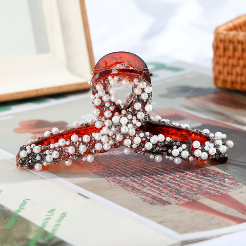 Pearls Hair Claw Clip