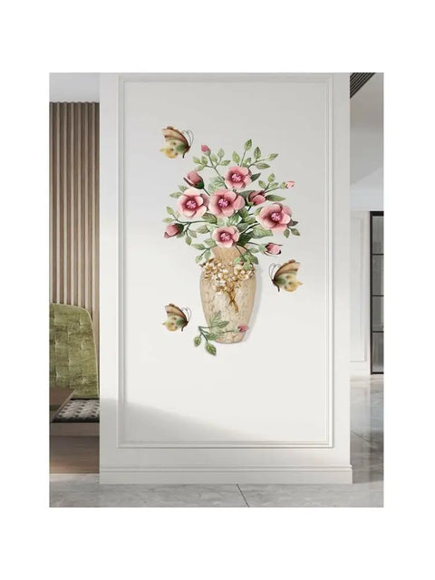 3d Flower Vase Wall Sticker