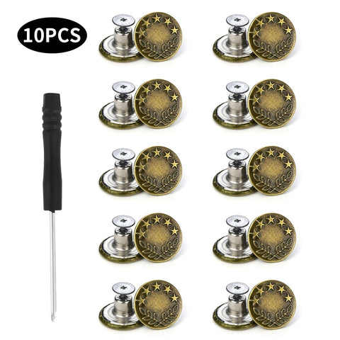 10PCS Jeans Buttons Replacement