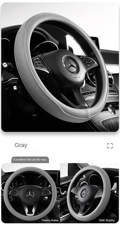 Leather Steering Wheel Cover