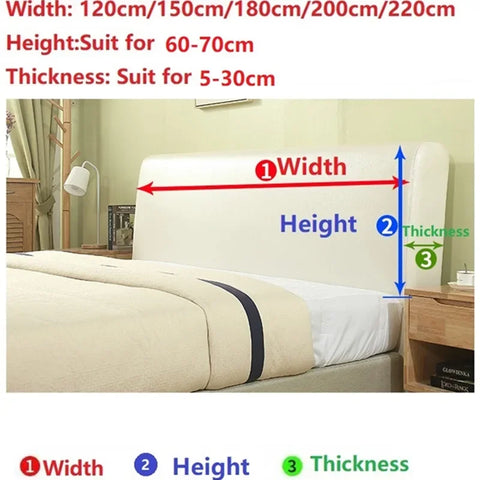 Velvet Soft Bed Headboard Cover