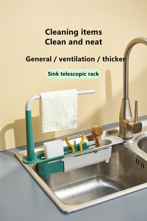 Retractable Sink Sponge Rack