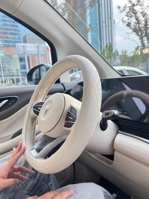 Leather Steering Wheel Cover