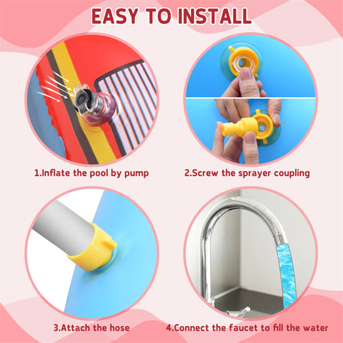 Inflatable Kiddie Sprinkler Swimming Pool
