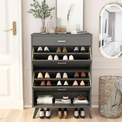 Wood Modern Shoes Rack
