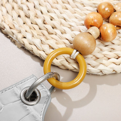 Wooden Bead Rope Bag Strap