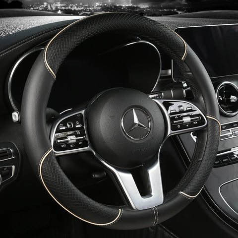 Leather Steering Wheel Cover