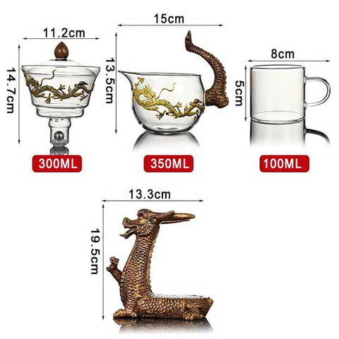 Mystic Dragon TeaCraft: Magnetic Glass Tea Set
