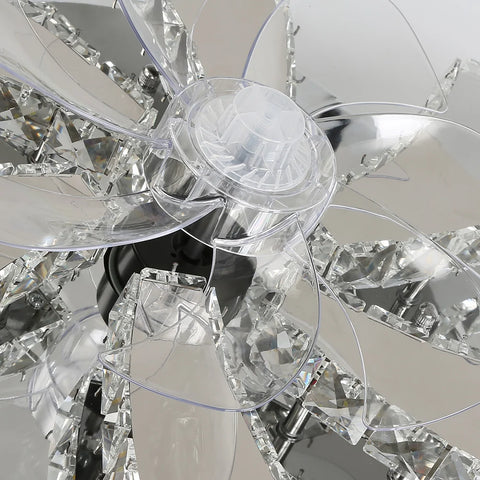 Luxora Beam Luxury Crystal Ceiling Fan