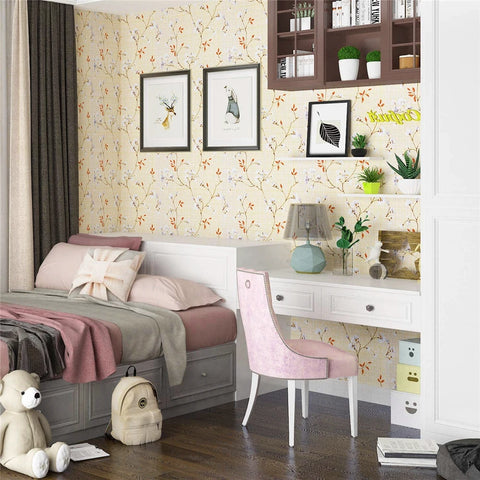 Pink Flowers Peel And Stick Wallpaper