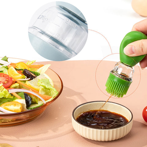 2-in-1 Kitchen Silicone Brush Oil Bottle