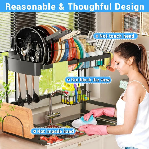 Adjustable Over The Sink Dish Rack