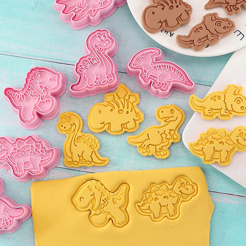 8PCS Dinosaur Cookie Mold Cutter