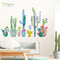 Watercolor Cactus Wall Sticker