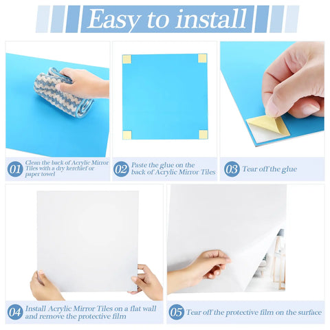4PCS Acrylic Glow Mirrors