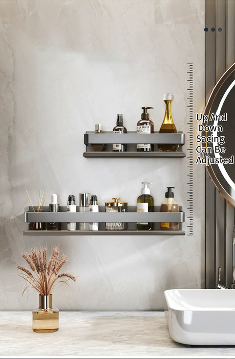 No-Drill Organizing Shelf Rack