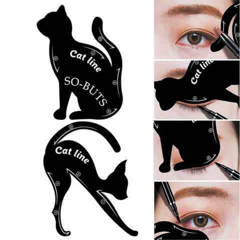 2PCS Cat Eye Liner Makeup Stencil