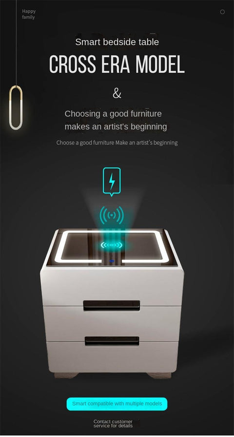 LED Smart Bedside Cabinet
