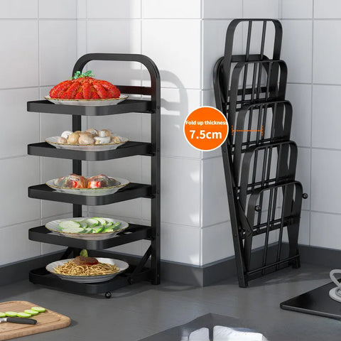 Kitchen Foldable Side Dish Rack