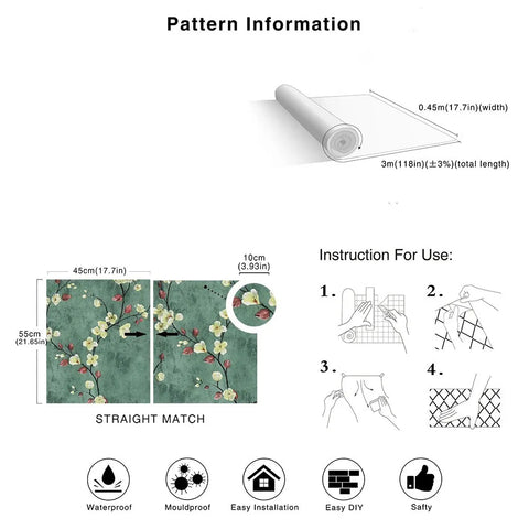 Floral Peel And Stick Wallpaper
