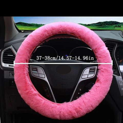 Plush Car Steering Wheel Cover