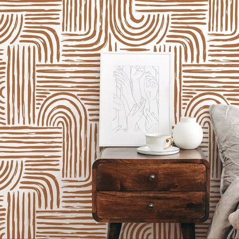 Seamless Brown Brush Strokes Wallpaper