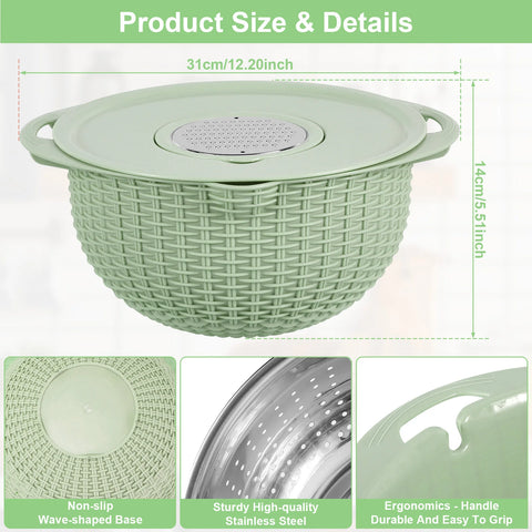 Multifunctional Drainer Slicer Grater Bowl Set