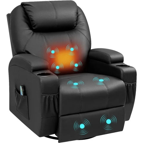 Rocking Recliner Sofa Chair with Massage and Heating