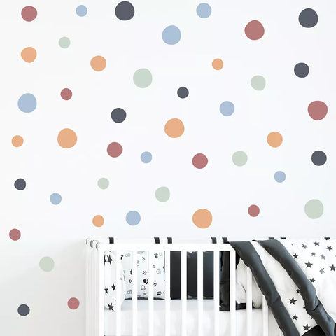 60PCS/set Polka Dots Wall Stickers