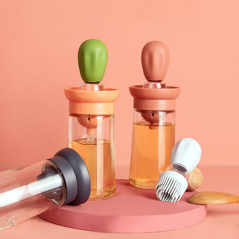 2-in-1 Kitchen Silicone Brush Oil Bottle