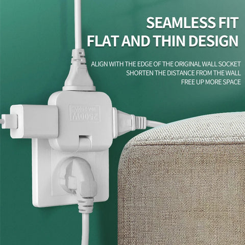1-8PCS Foldable Adapter - EU Plug