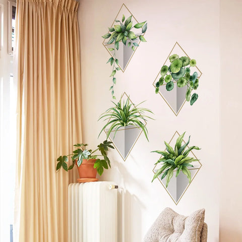 Green Plant Pattern Wall Sticker