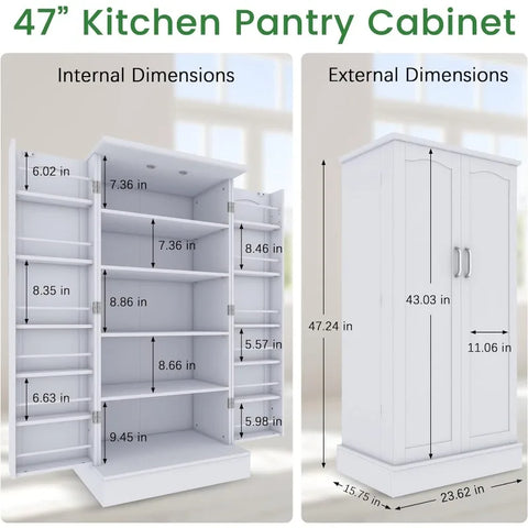 47” Kitchen Pantry Cabinet