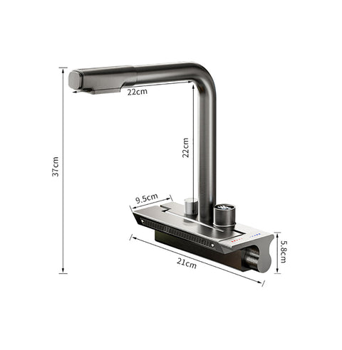 Digital Display Smart Waterfall Faucet