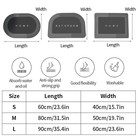 Super Absorbent Non Slip Floor Mat