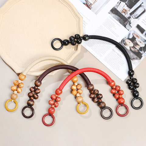 Wooden Bead Rope Bag Strap