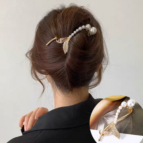 Elegant Rhinestone Metal Hair Pin